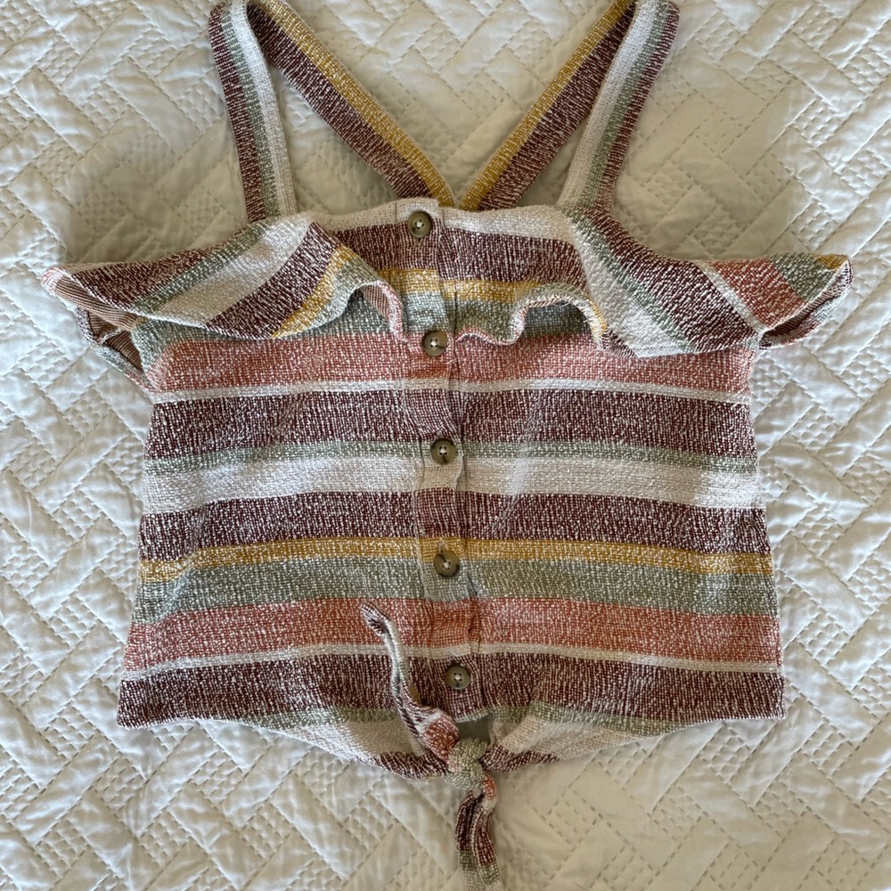 Madewell Multi Colored Button Down Tank